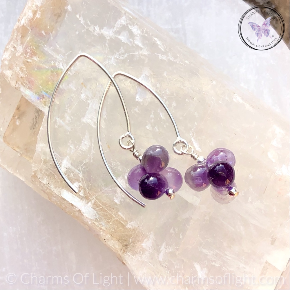 Amethyst Bubble Drop Earrings