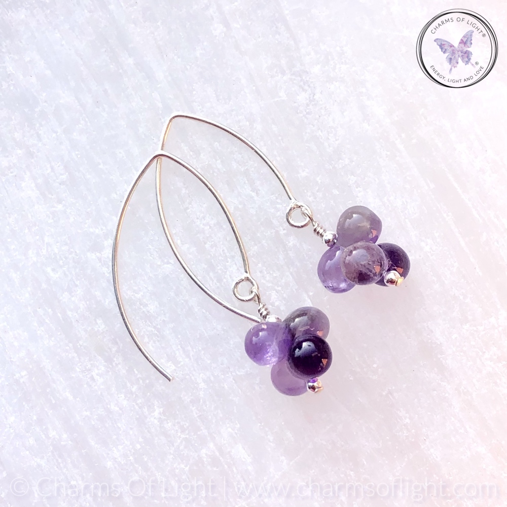 Amethyst Bubble Drop Earrings