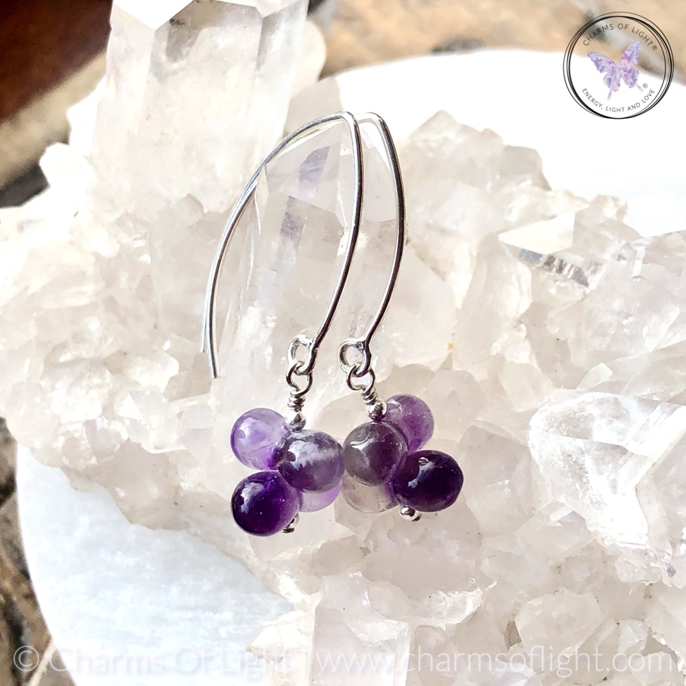 Amethyst Bubble Drop Earrings