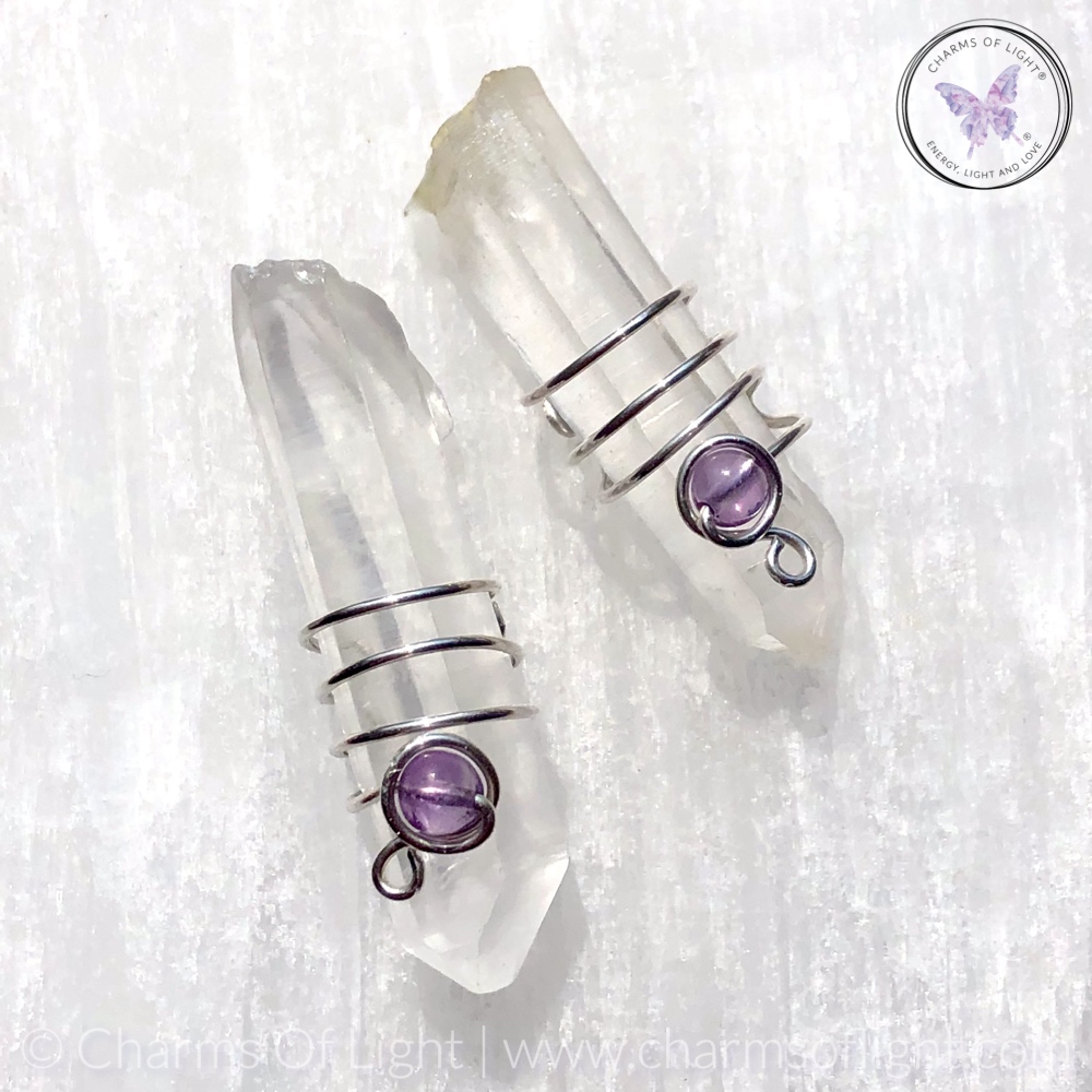 Amethyst Silver Ear Cuff