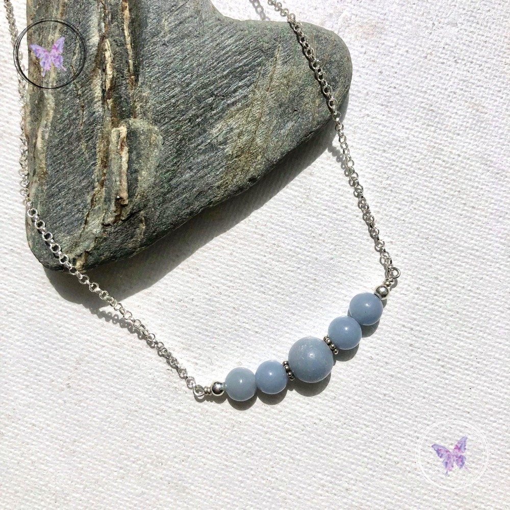 Angelite Bar Necklace