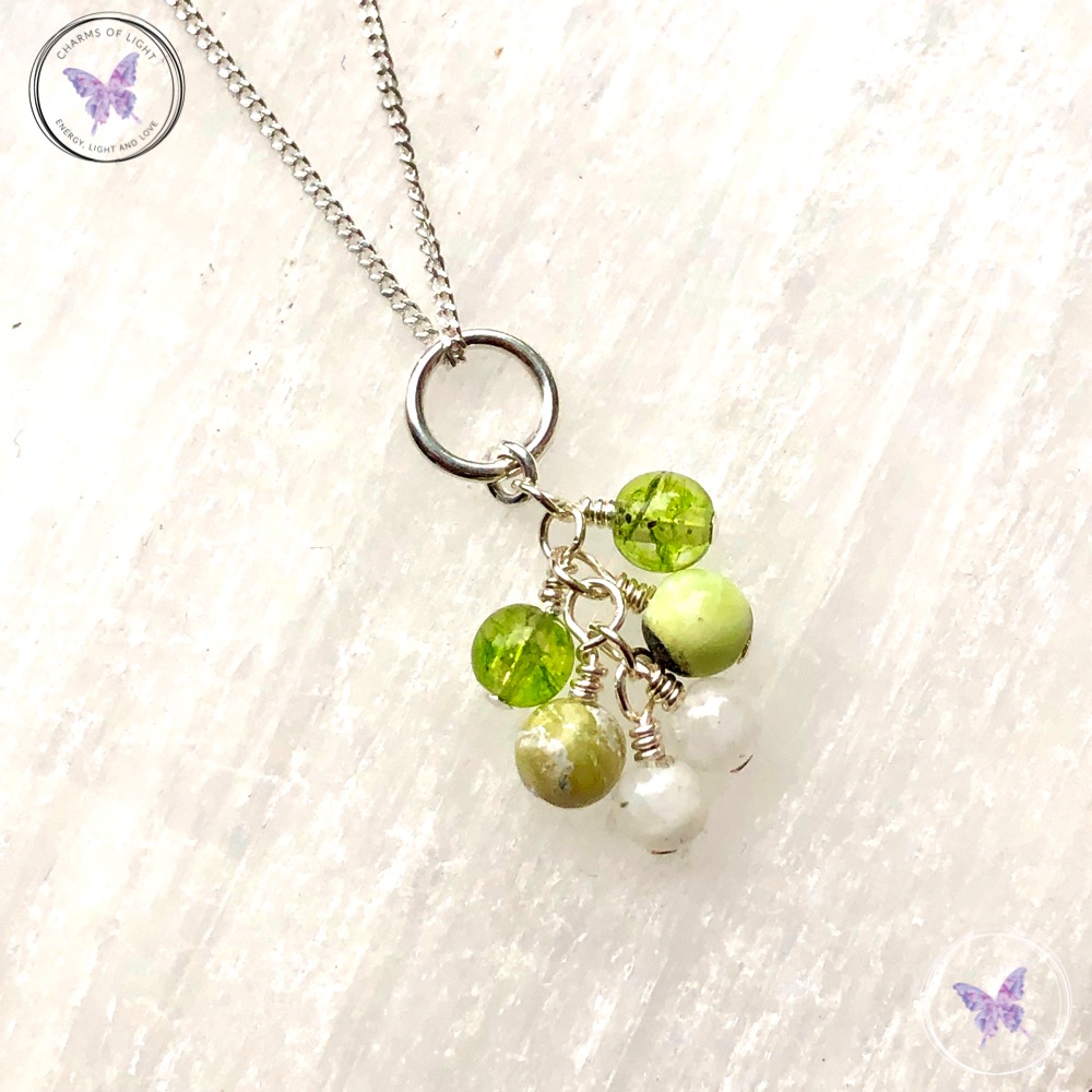 Family Birthstone Cluster Necklace