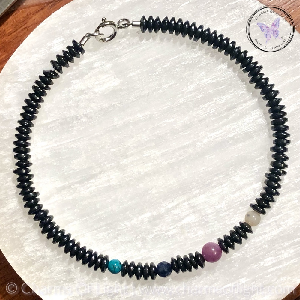 Mens Hematite Birthstone Bracelet