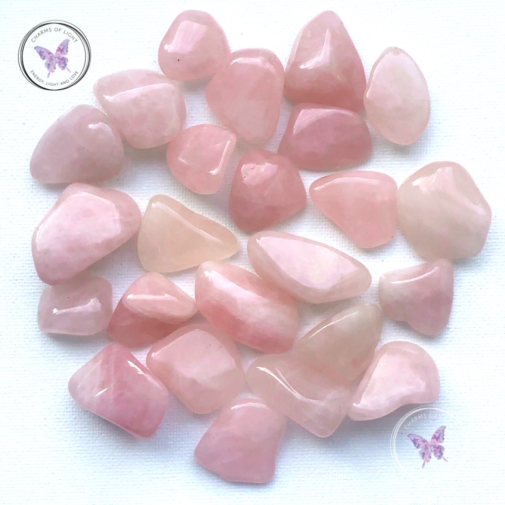 Rose Quartz Tumble Stone = medium