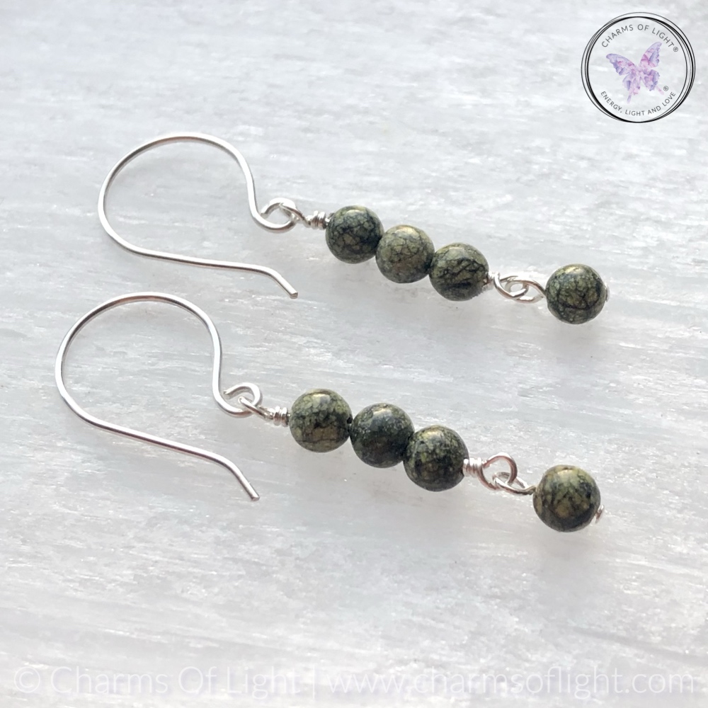 Russian Serpentine Drop Bead Earrings