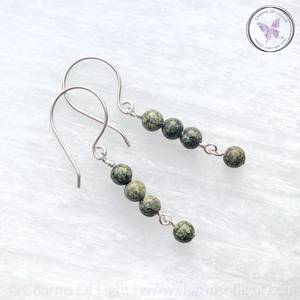 Russian Serpentine Drop Bead Earrings